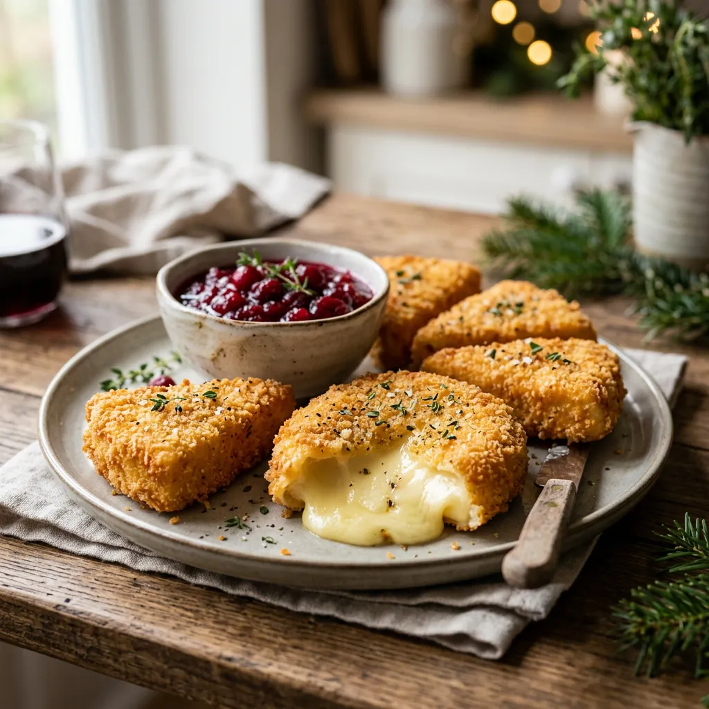 Deep-Fried Camembert With Cranberry Sauce Recipe