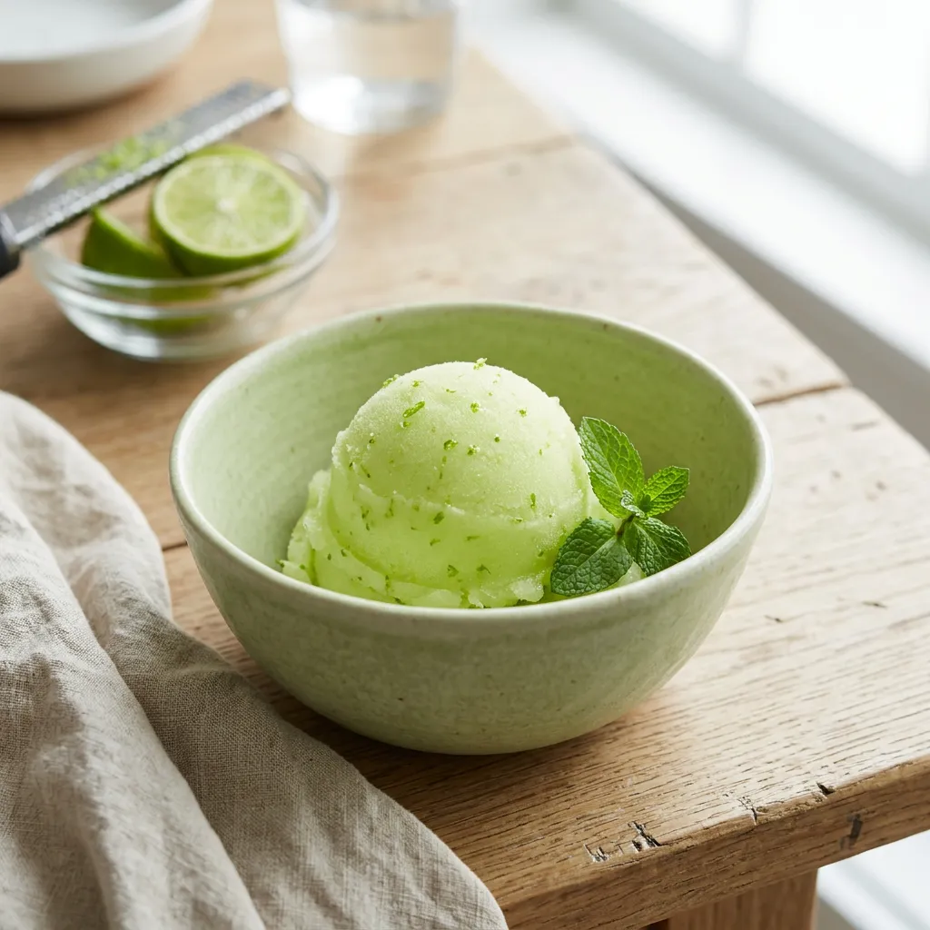 Delicious French Lime Sorbet