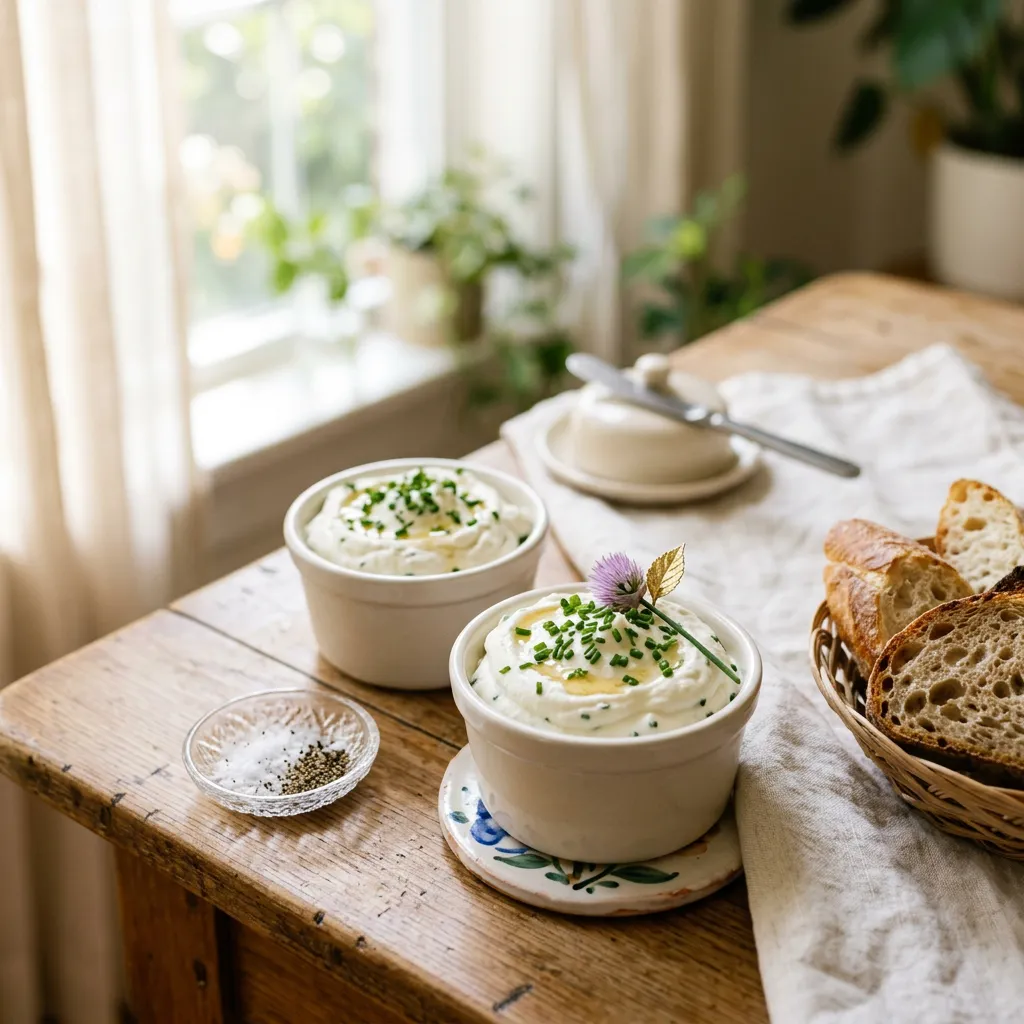 Delicious Goat Cheese Mousse Appetizer