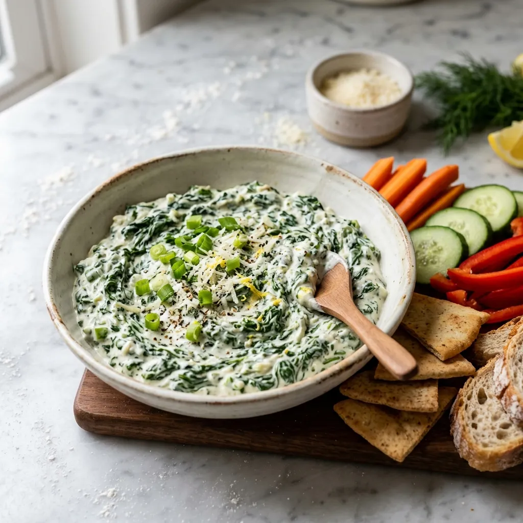 Delicious Low-Fat Spinach Dip