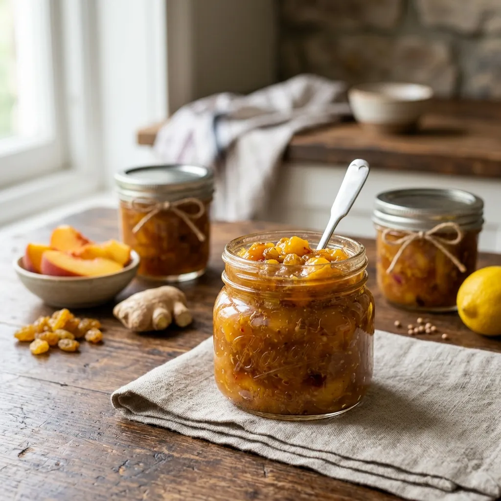 Delicious Spicy Peach Chutney