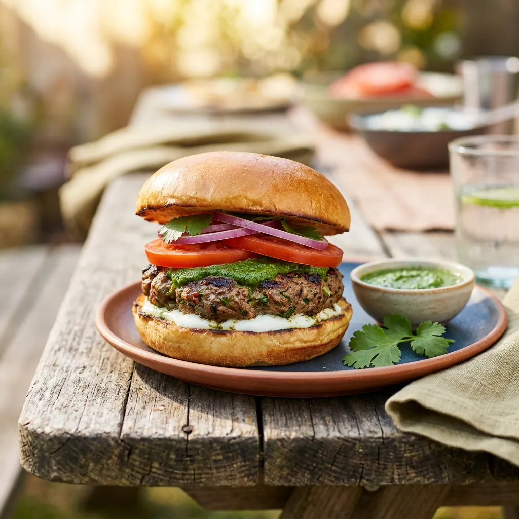 Desi Indian-Style Burger (Indi-Burger)