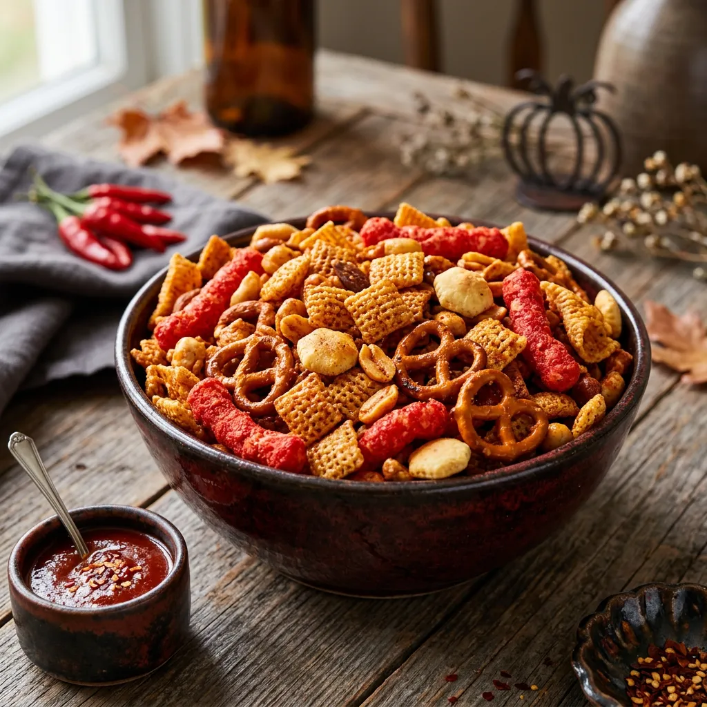 Devilishly Spicy Chex Mix
