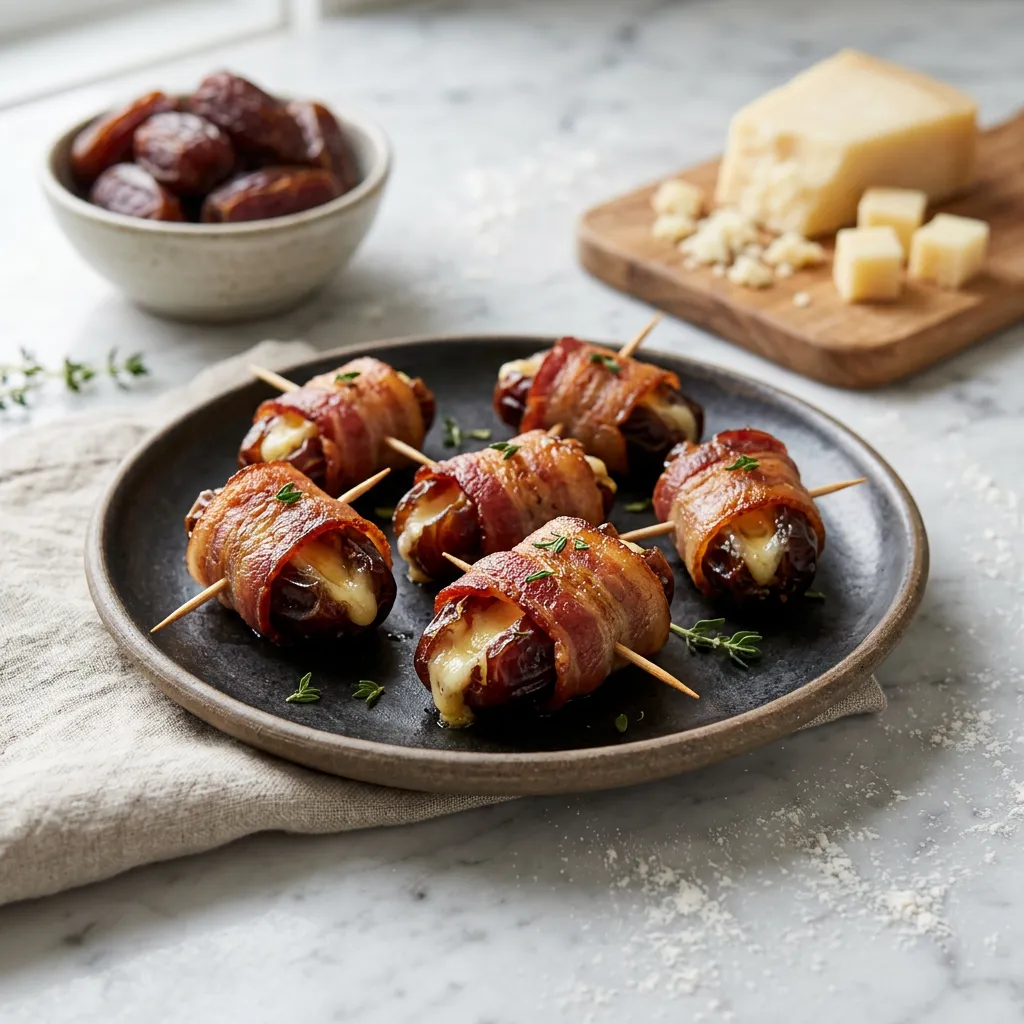 Finished Devils on Horseback Appetizer dish