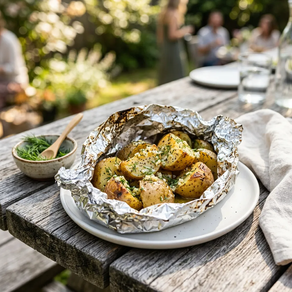 Dill Potatoes Grilled in a Packet