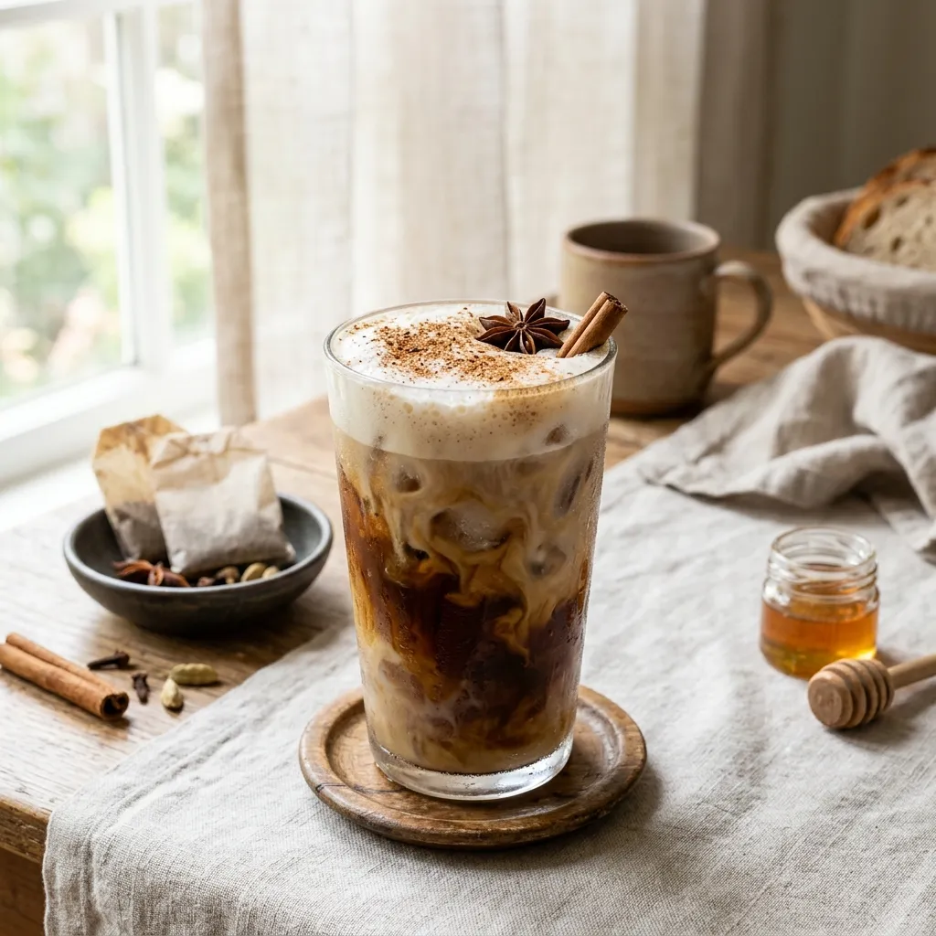 Finished Dirty Chai Latte dish