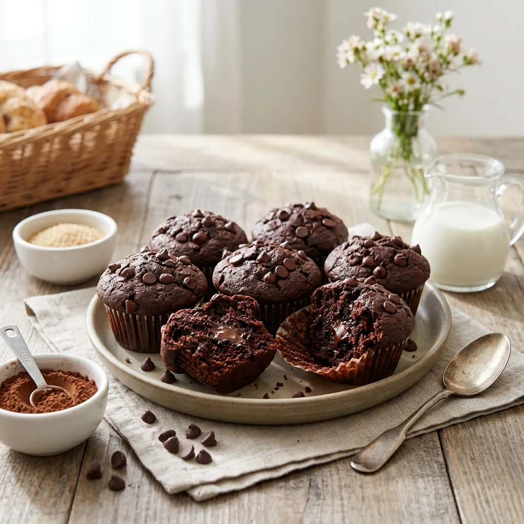 Double-Chocolate Chip Muffins