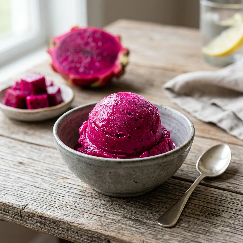 Dragon Fruit Frozen Sorbet Recipe
