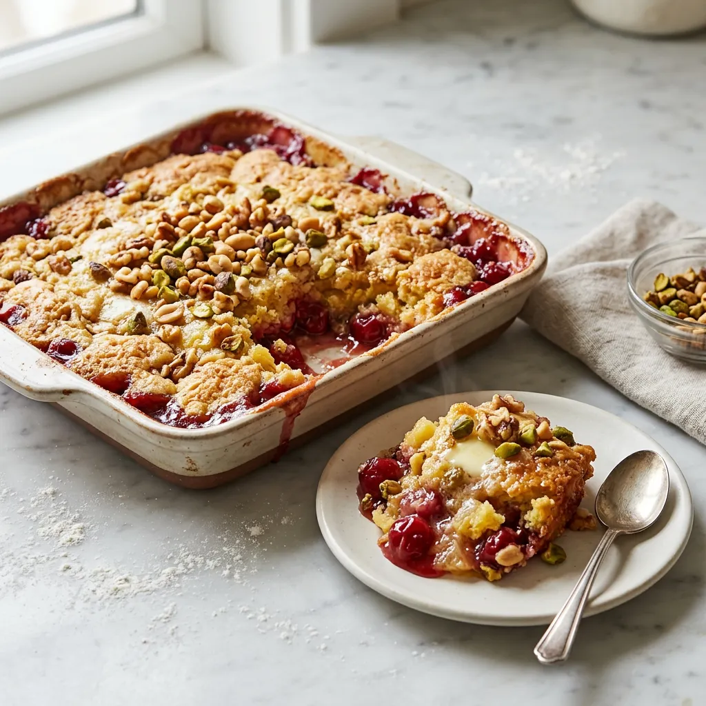 Dump Cake With Pineapple and Cherry