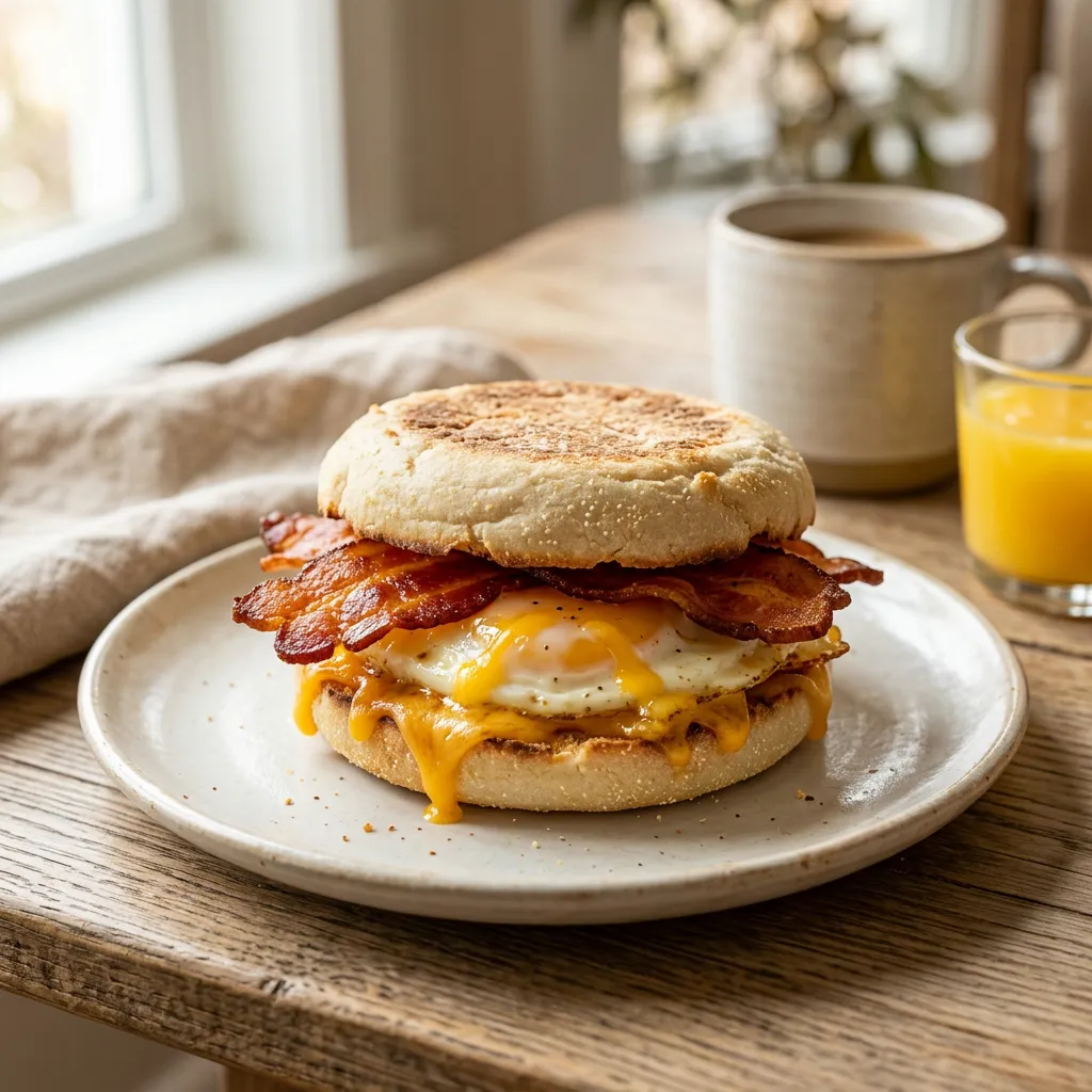 Easy Bacon Egg and Cheese Breakfast Sandwiches