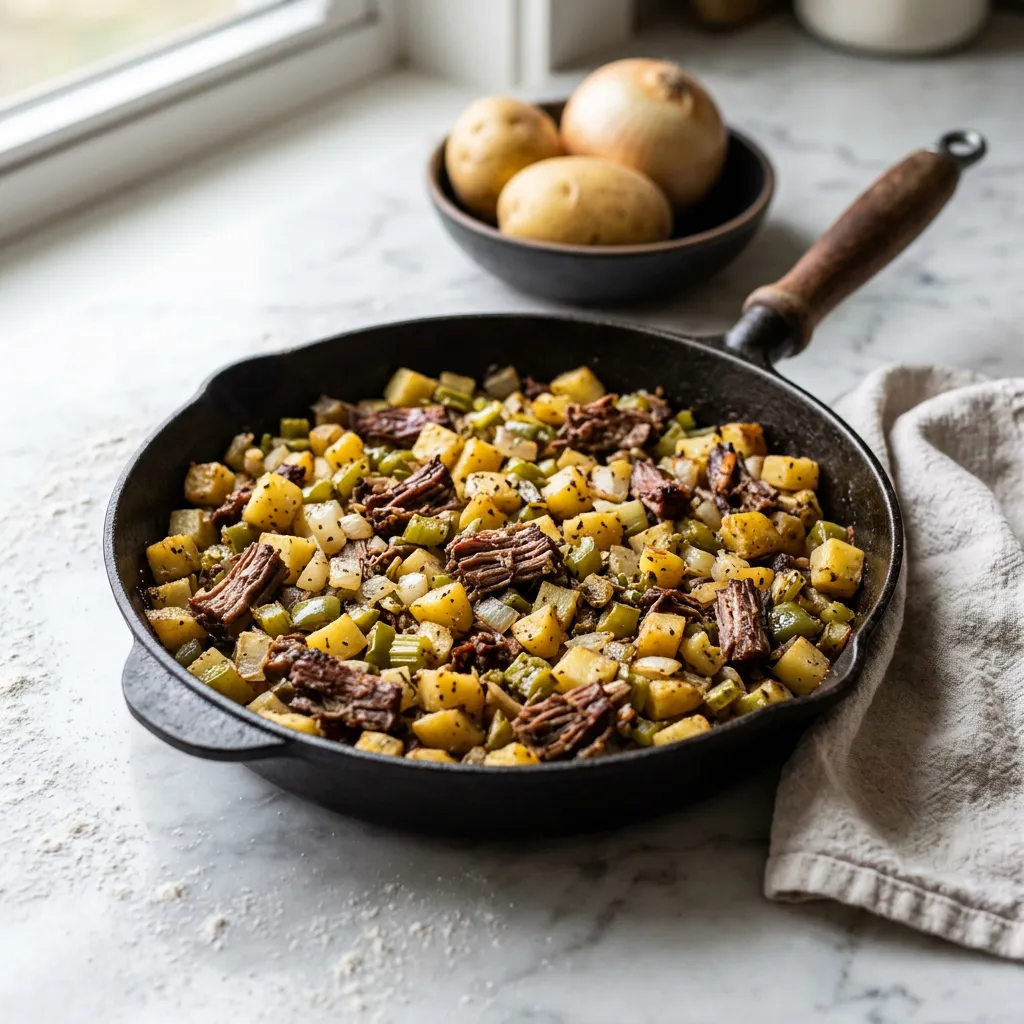 Easy Baked Beef Hash With Potatoes