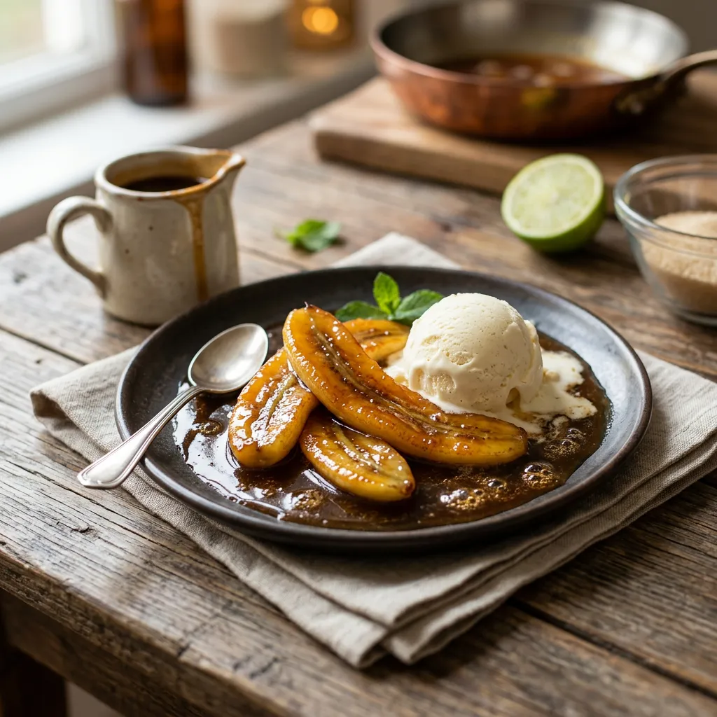 Easy Bananas Flambé