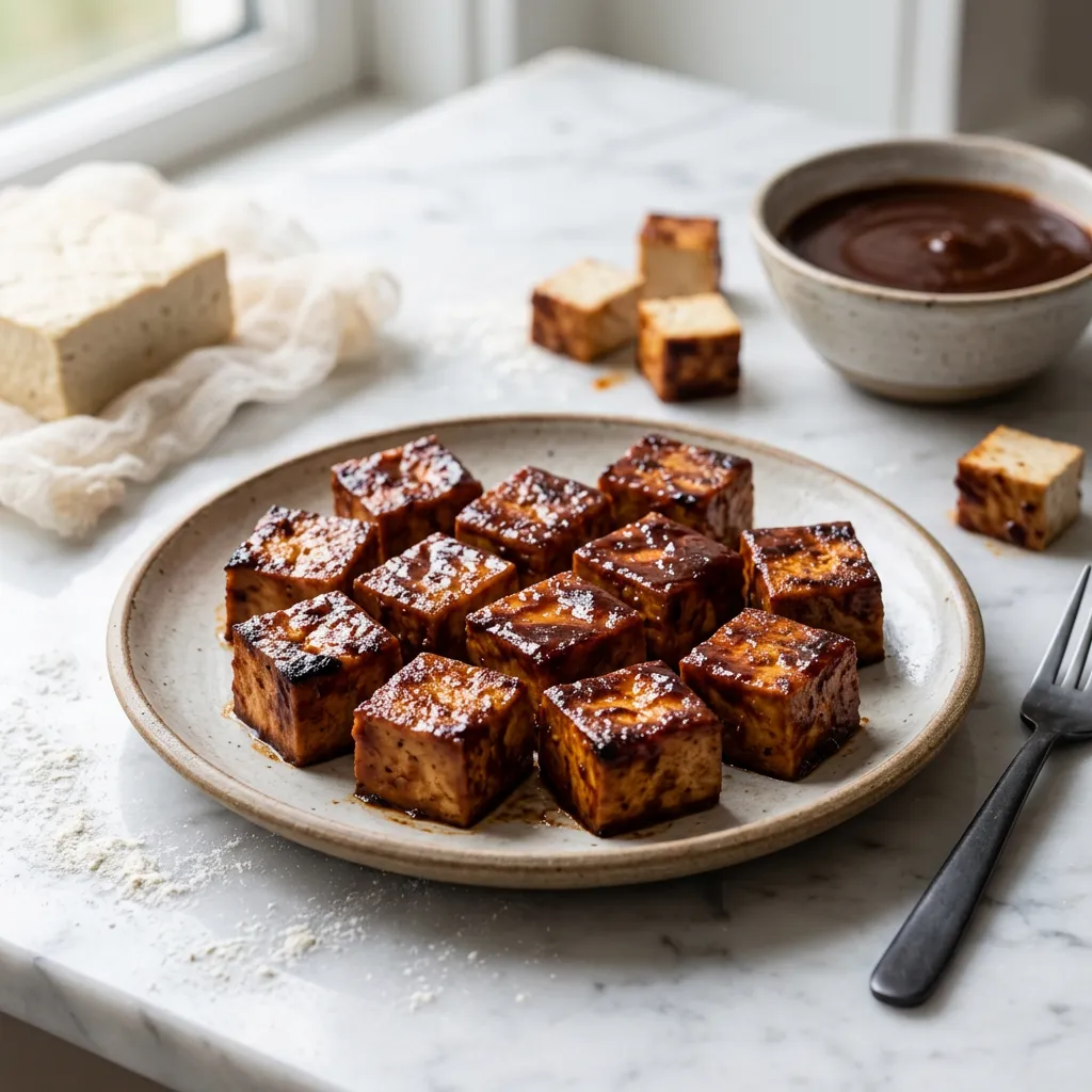 Easy BBQ Flavored Baked Tofu