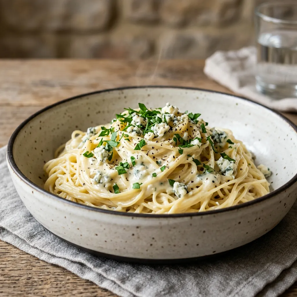 Easy Blue Cheese Sauce Pasta