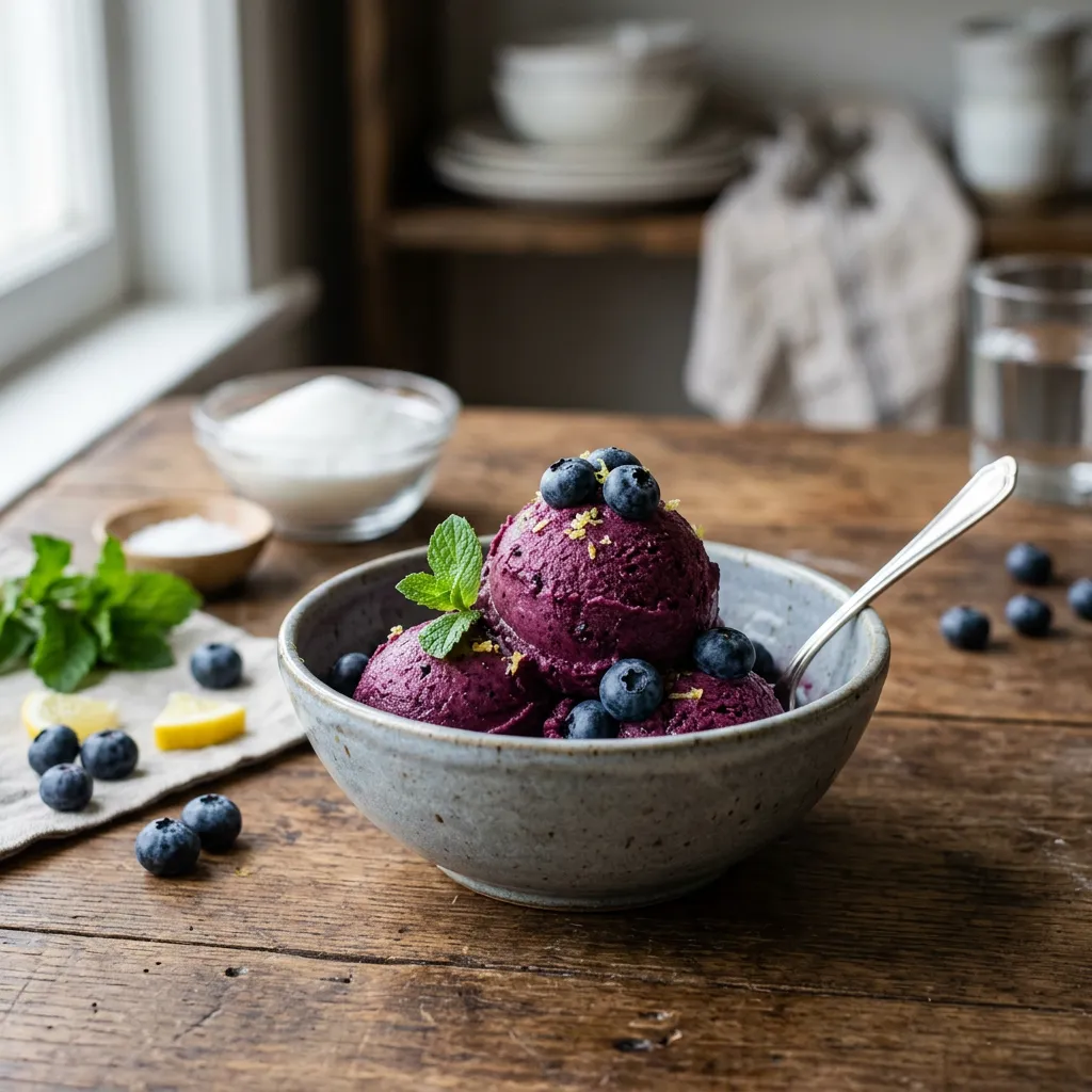 Easy Blueberry Sorbet Recipe