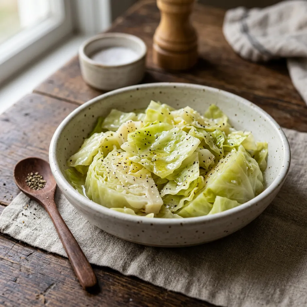 Finished Easy Boiled Cabbage Recipe for a Flavorful Side Dish dish