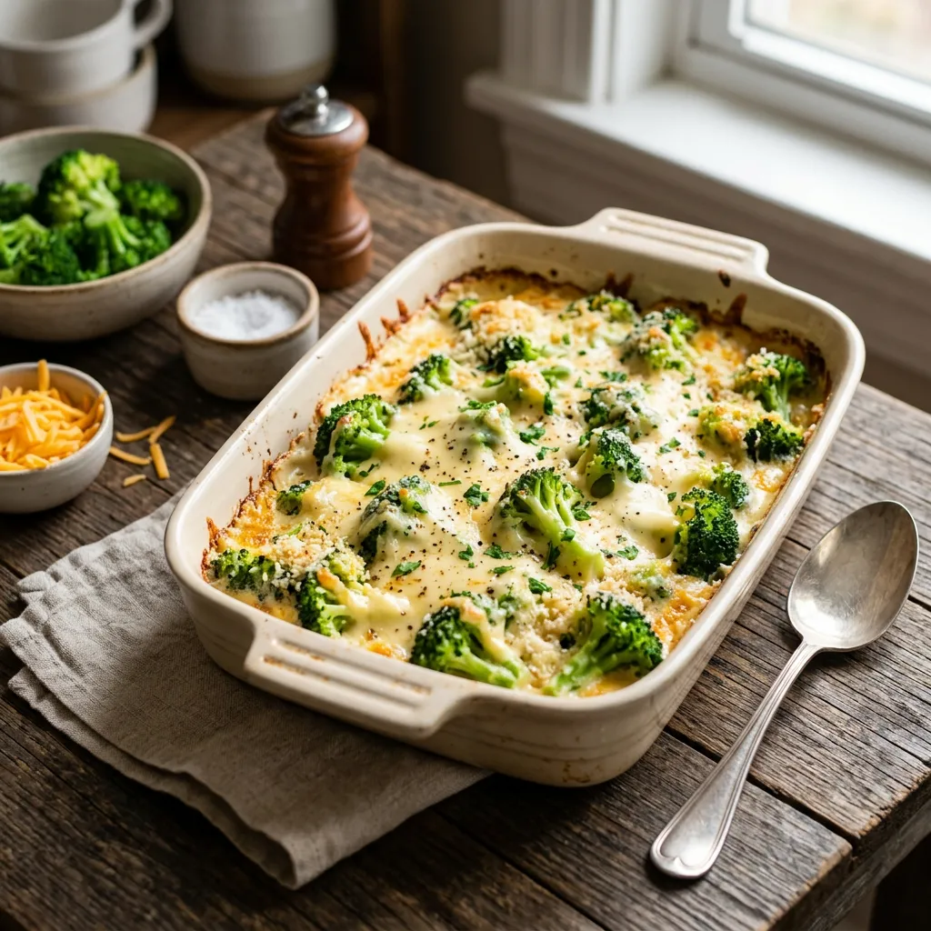 Finished Easy Broccoli With Cheese Sauce dish