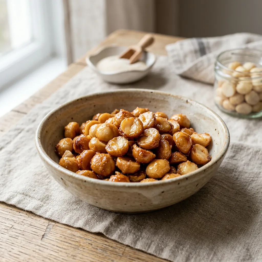 Easy Caramelized Macadamia Nuts