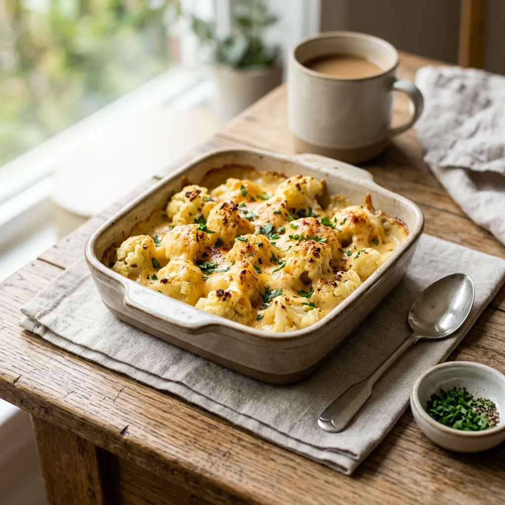 Easy Cauliflower With Cheese Sauce