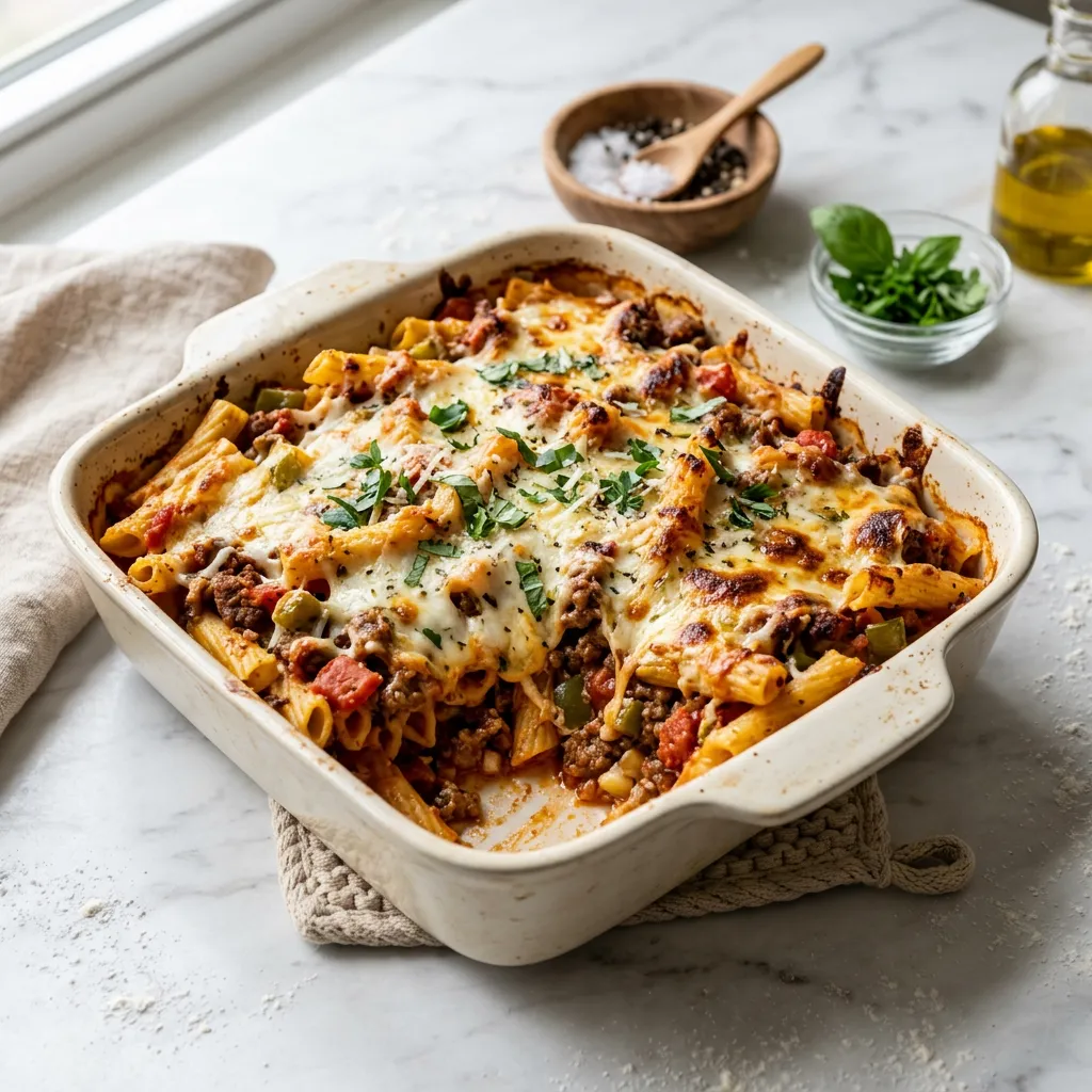Easy Cheesy Baked Ziti