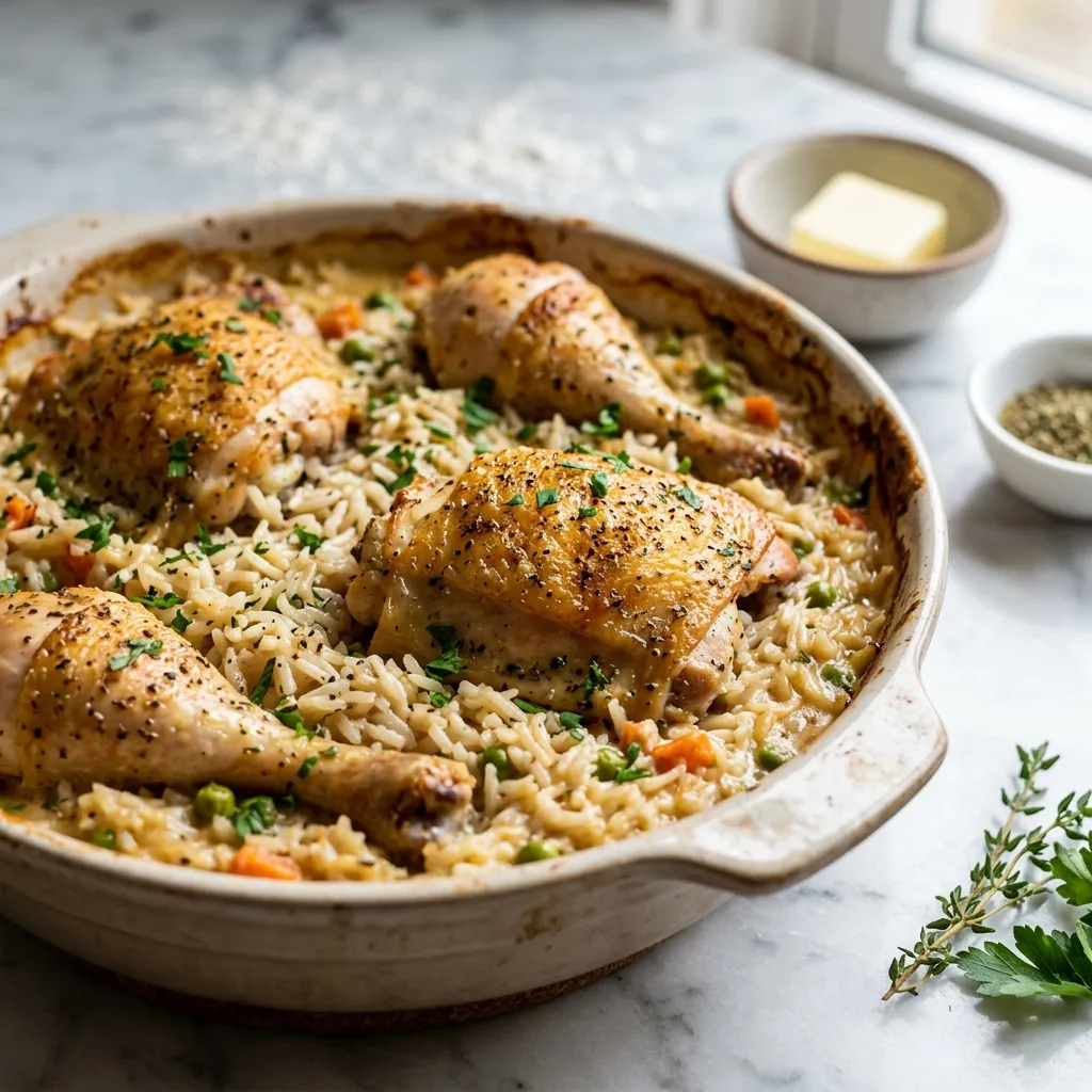 Easy Chicken and Rice Casserole With Italian Dressing
