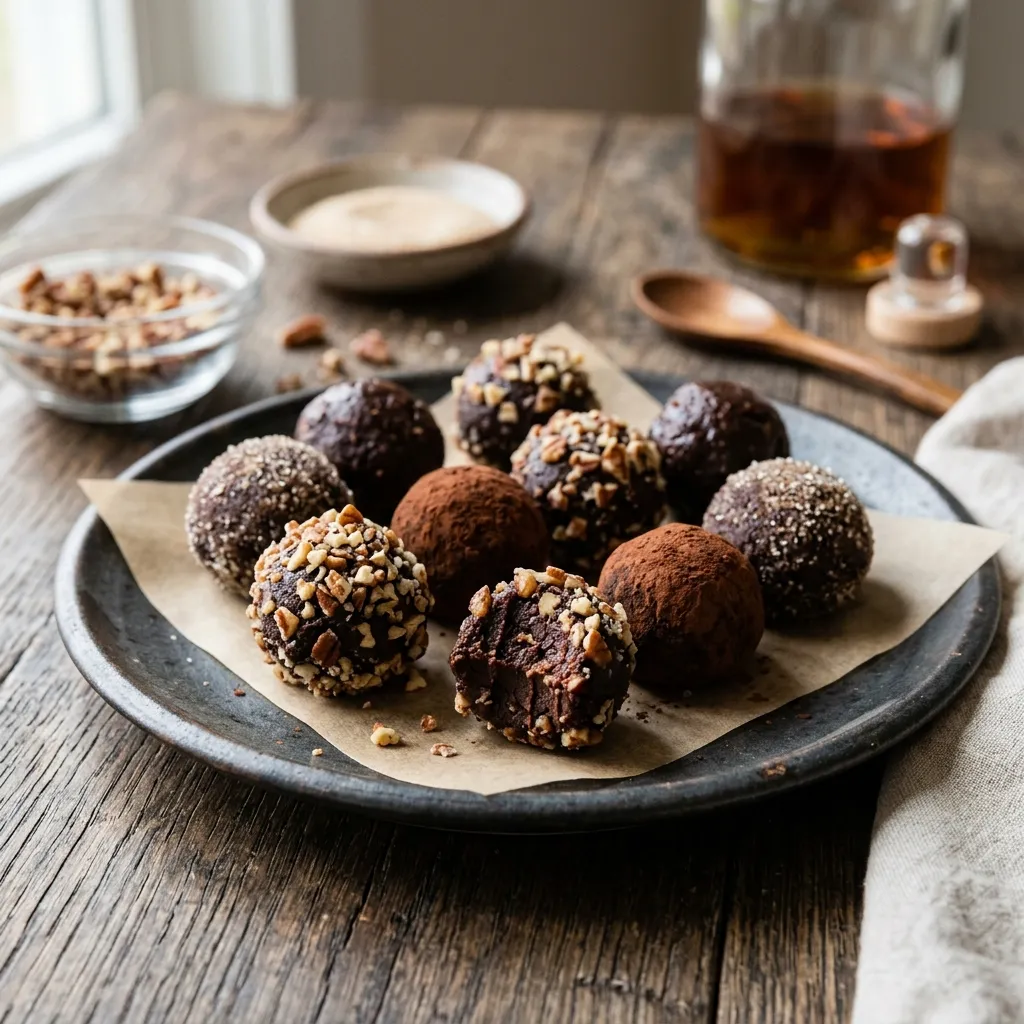 Easy Chocolate Bourbon Truffles Recipe