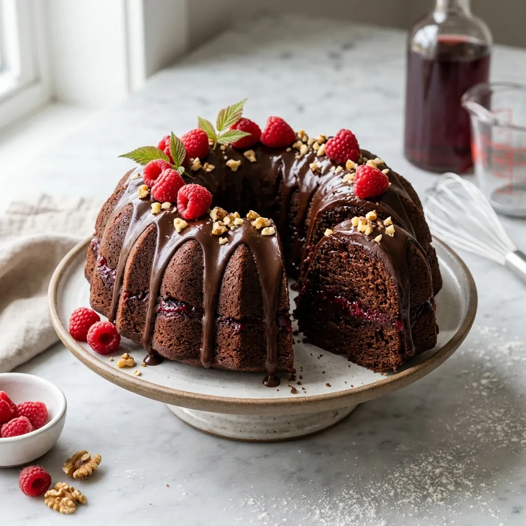 Easy Chocolate Raspberry Cake With Chocolate Ganache