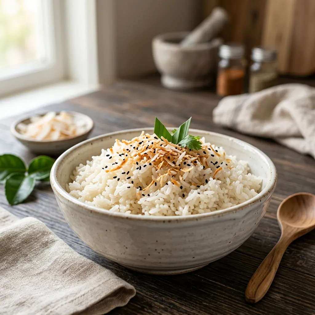 Easy Coconut Rice Made in a Rice Cooker