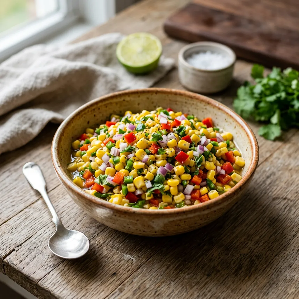 Easy Corn Salsa With Peppers