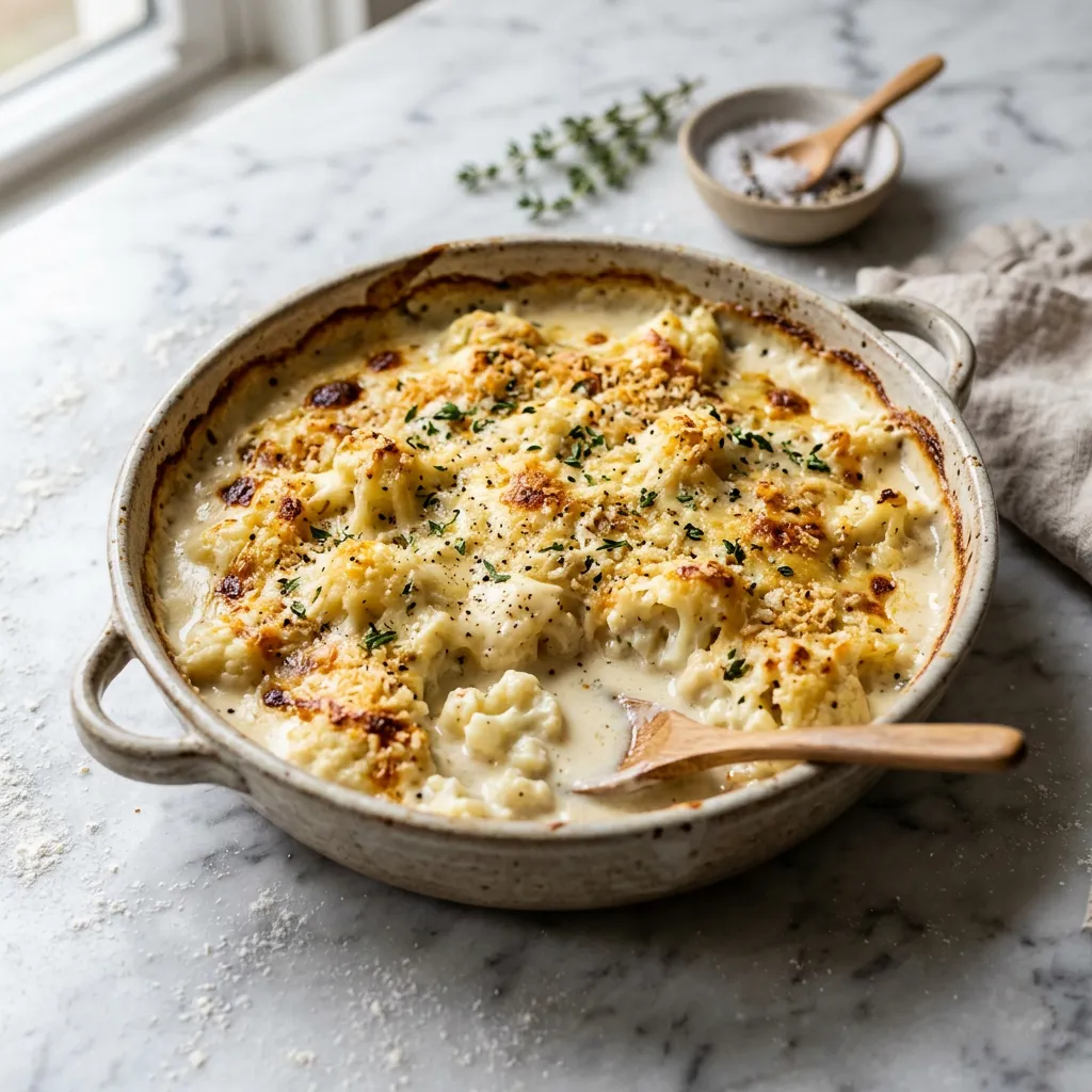 Finished Easy Creamy Cauliflower dish
