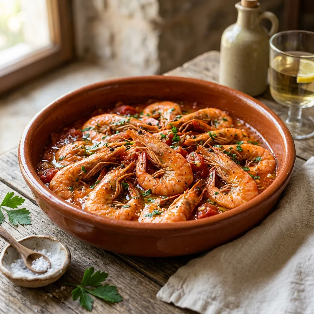 Easy Croatian Shrimp (Skampi Na Buzara)