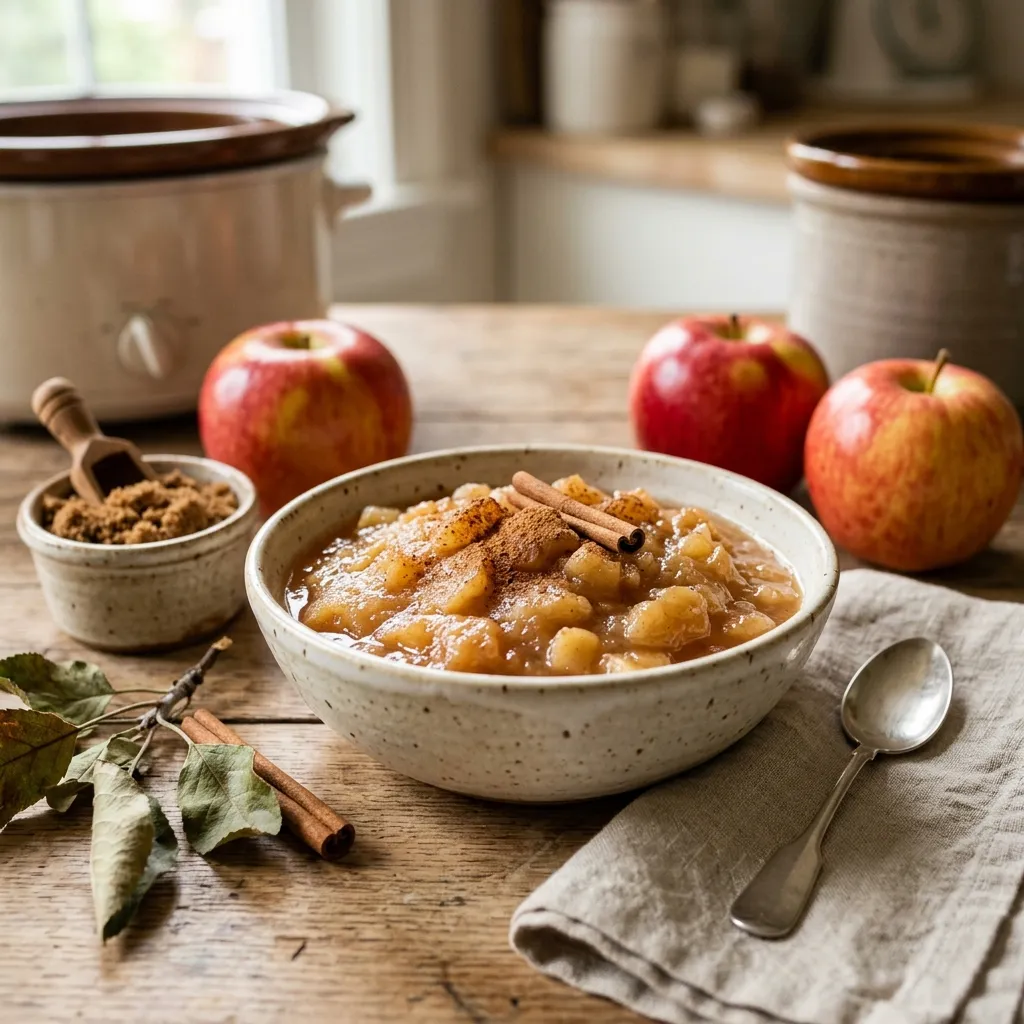 Easy Crock Pot Applesauce With Brown Sugar
