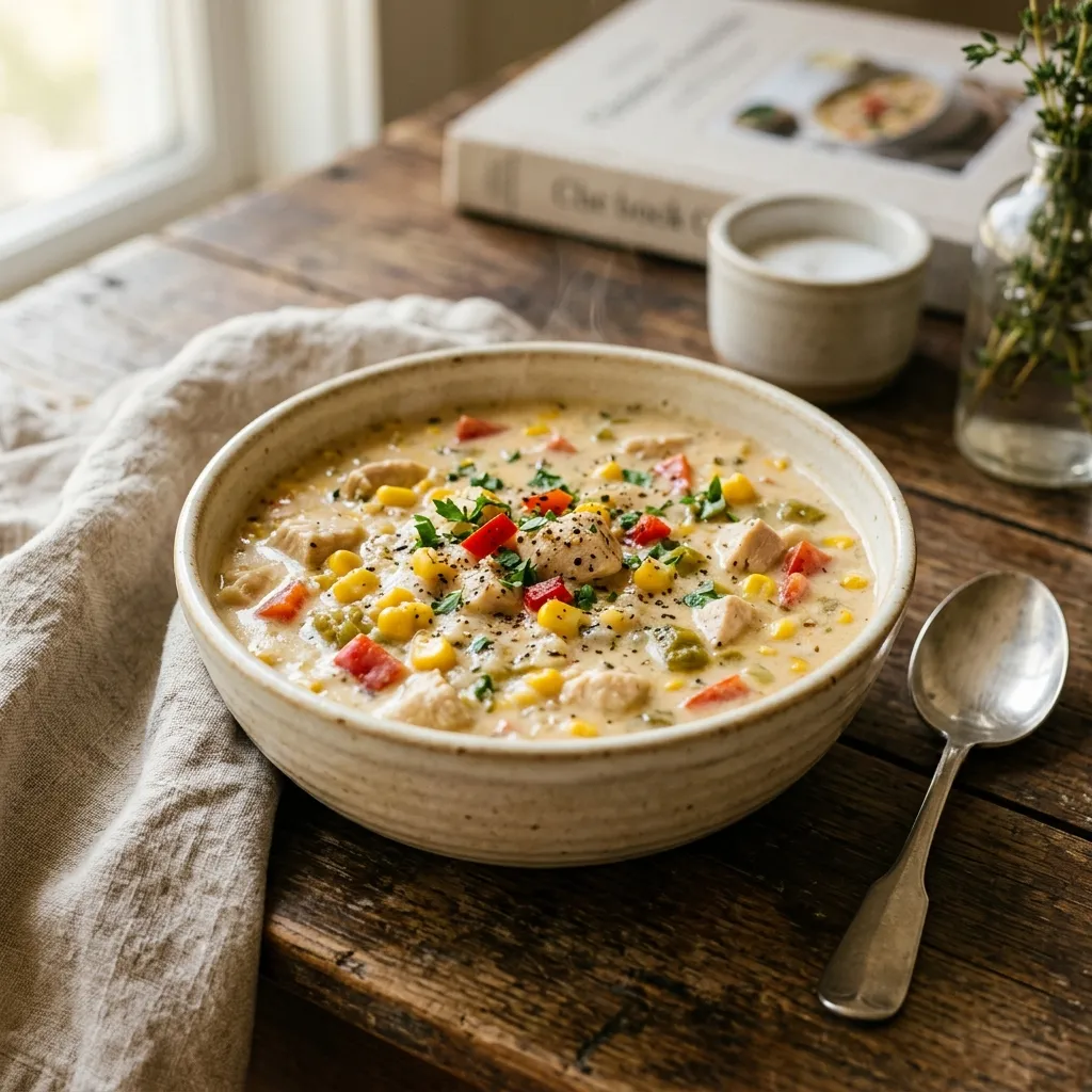Easy Crock Pot Chicken and Corn Chowder