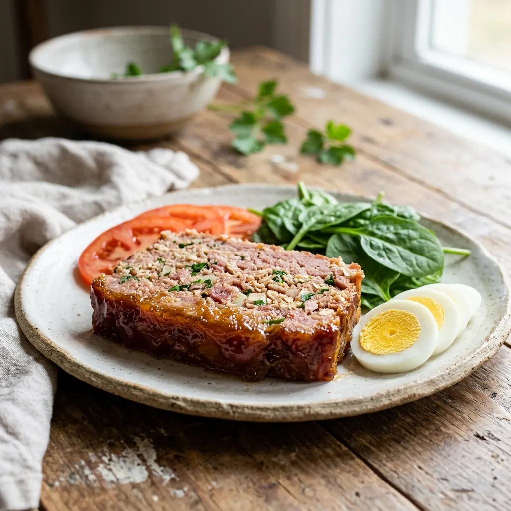 Easy Glazed Ham Loaf With Mustard