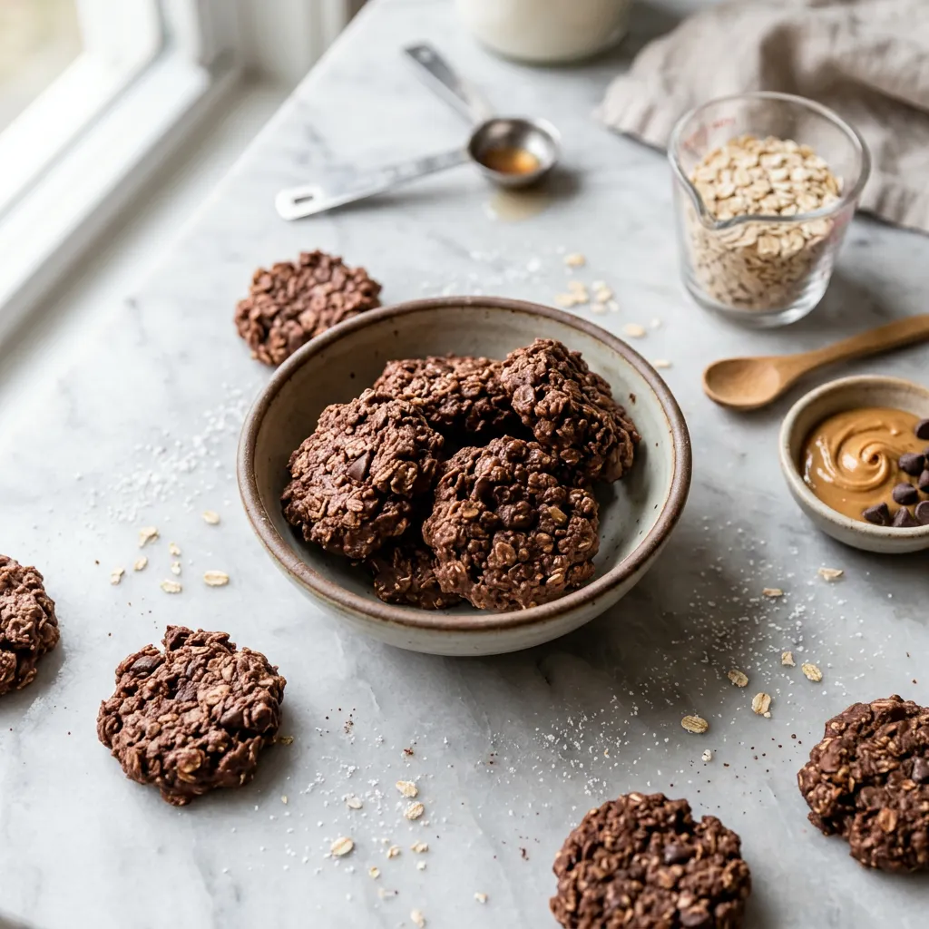 Easy Gluten-Free Chocolate Oatmeal No-Bake Cookies