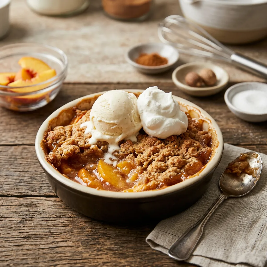 Easy Gluten-Free Peach Cobbler