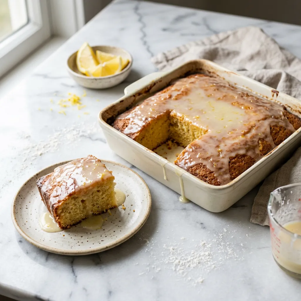 Easy Lemon Pudding Cake From a Mix