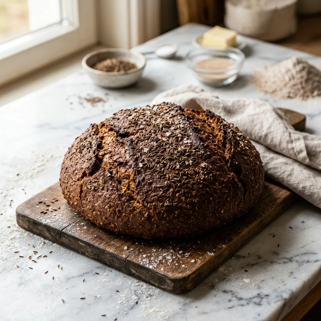 Easy Lithuanian Dark Rye Bread (Rugine Duona)