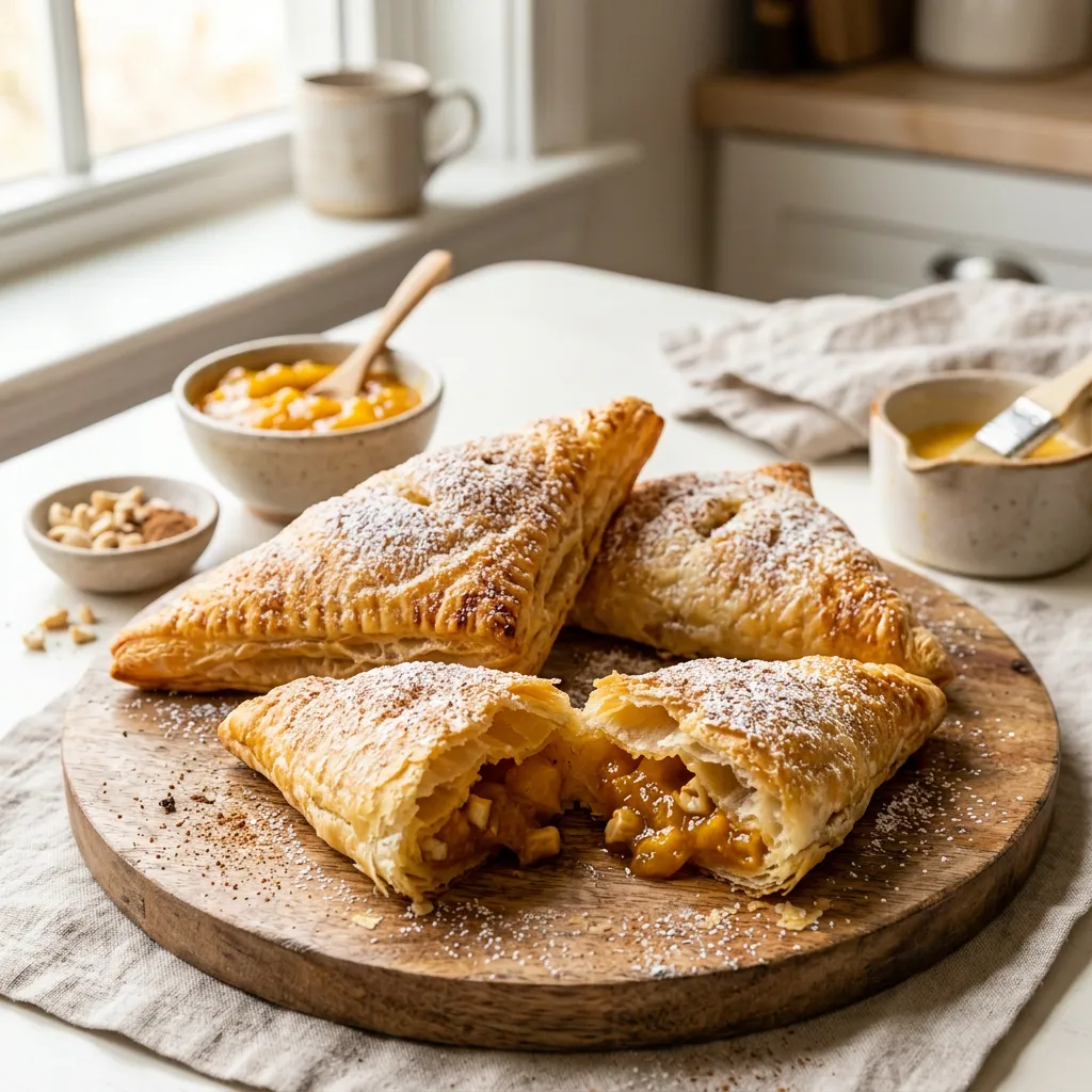 Easy Mango Puff Pastry Turnovers - Pastelillos de Mangos
