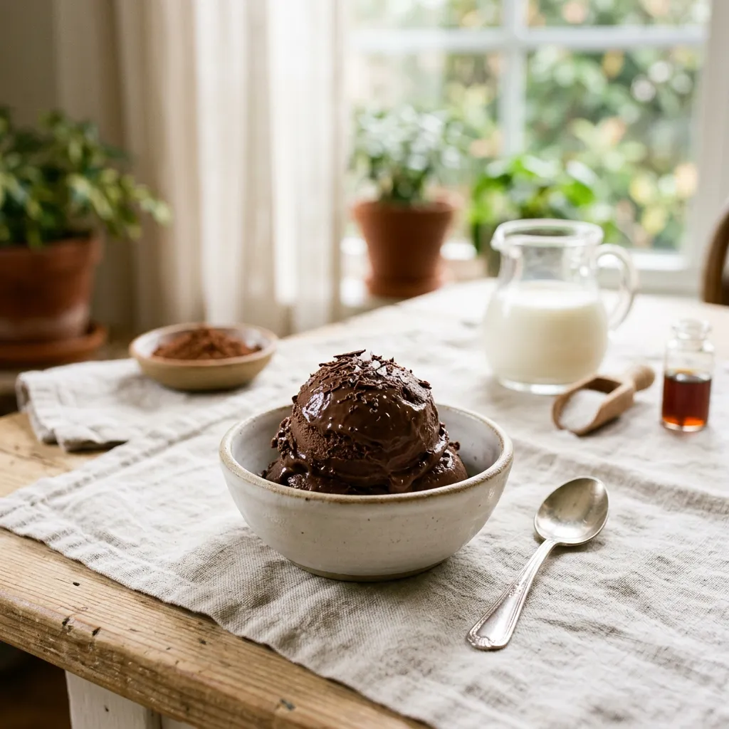 Finished Easy No-Cook Chocolate Ice Cream Recipe dish