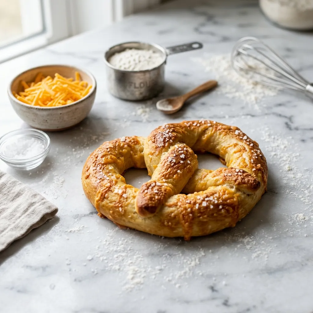 Easy No Yeast Soft Cheddar Pretzels