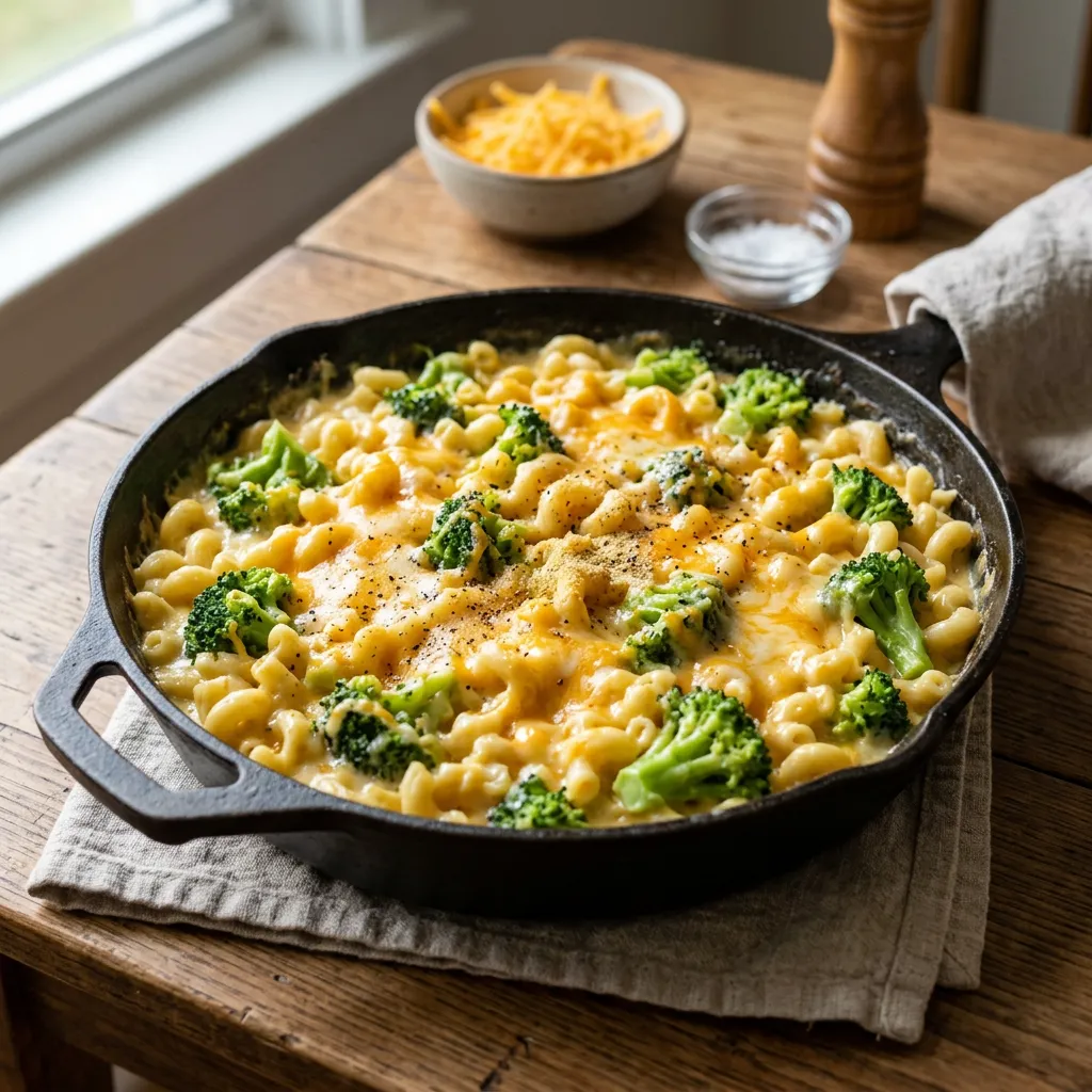 Easy One-Pan Broccoli Macaroni and Cheese