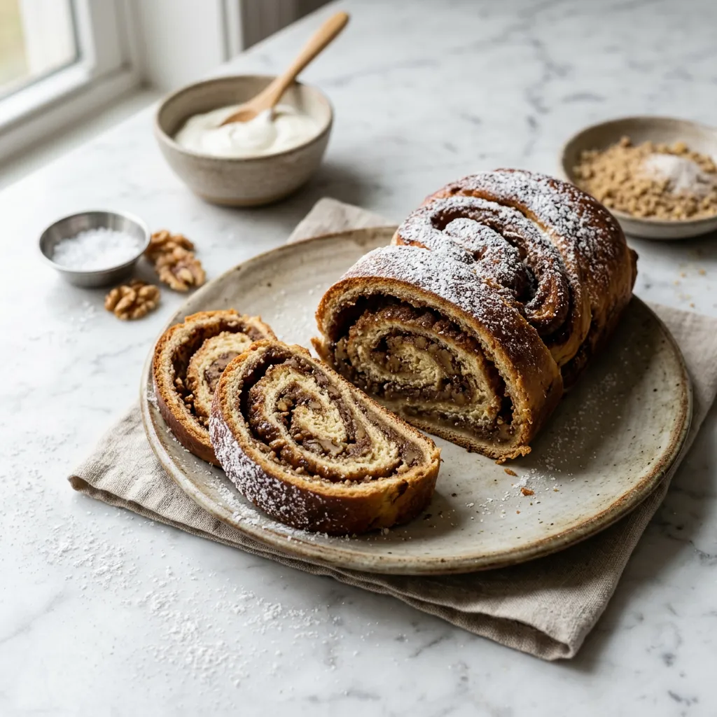 Easy One-Rise Sour Cream Nut Roll