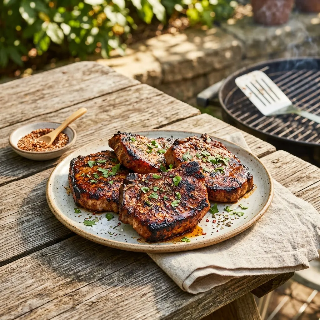 Easy Pan-Grilled Pork Chops With Spicy Rub Recipe