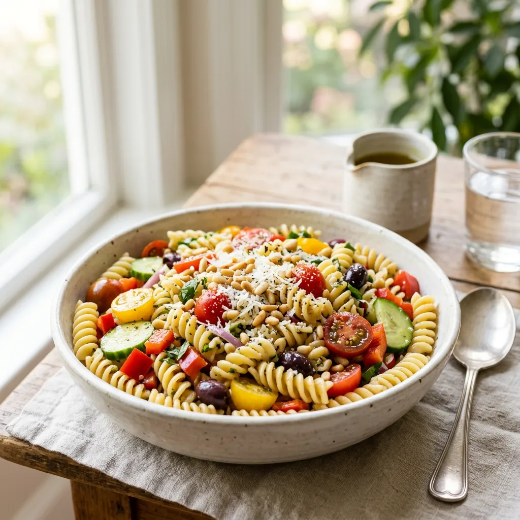 Easy Pasta Salad With Fresh Herbs, Lemon and Garlic