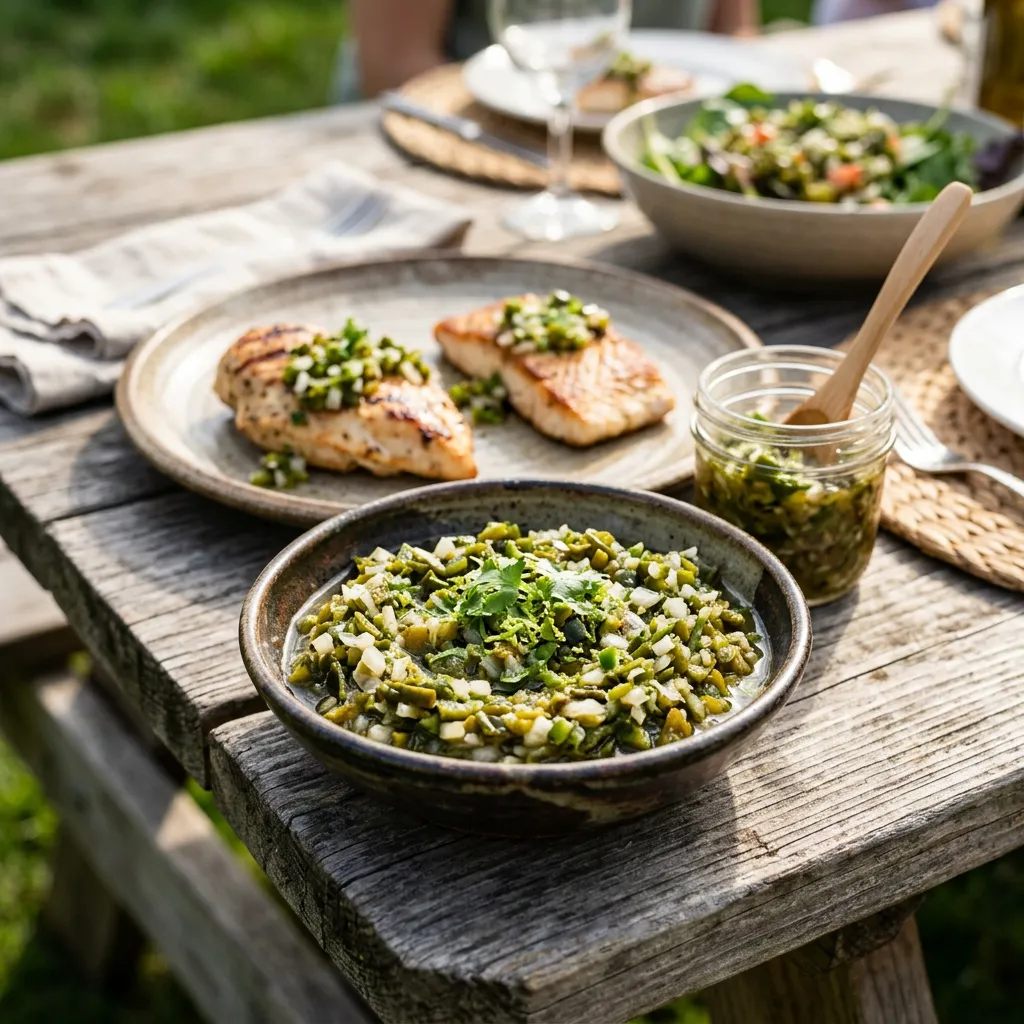Easy Poblano Pepper Relish
