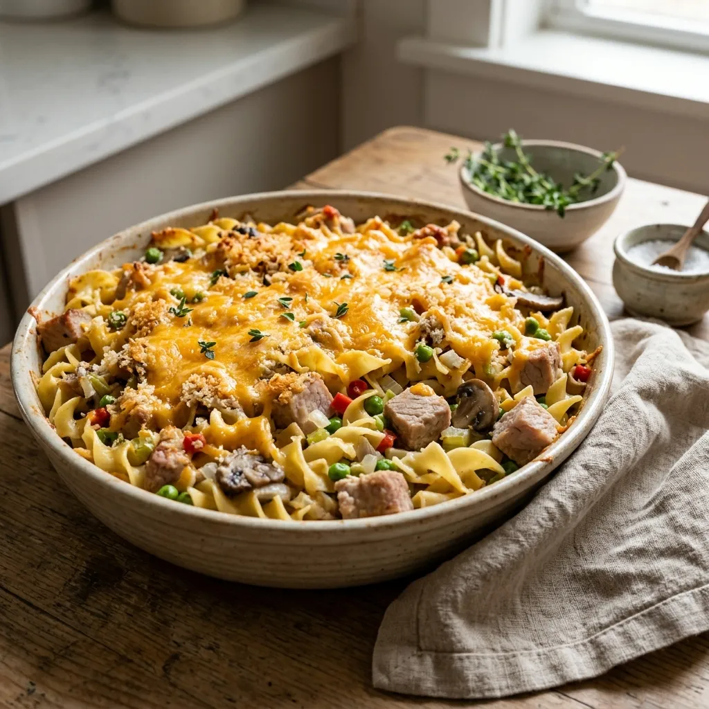 Easy Pork and Noodle Bake