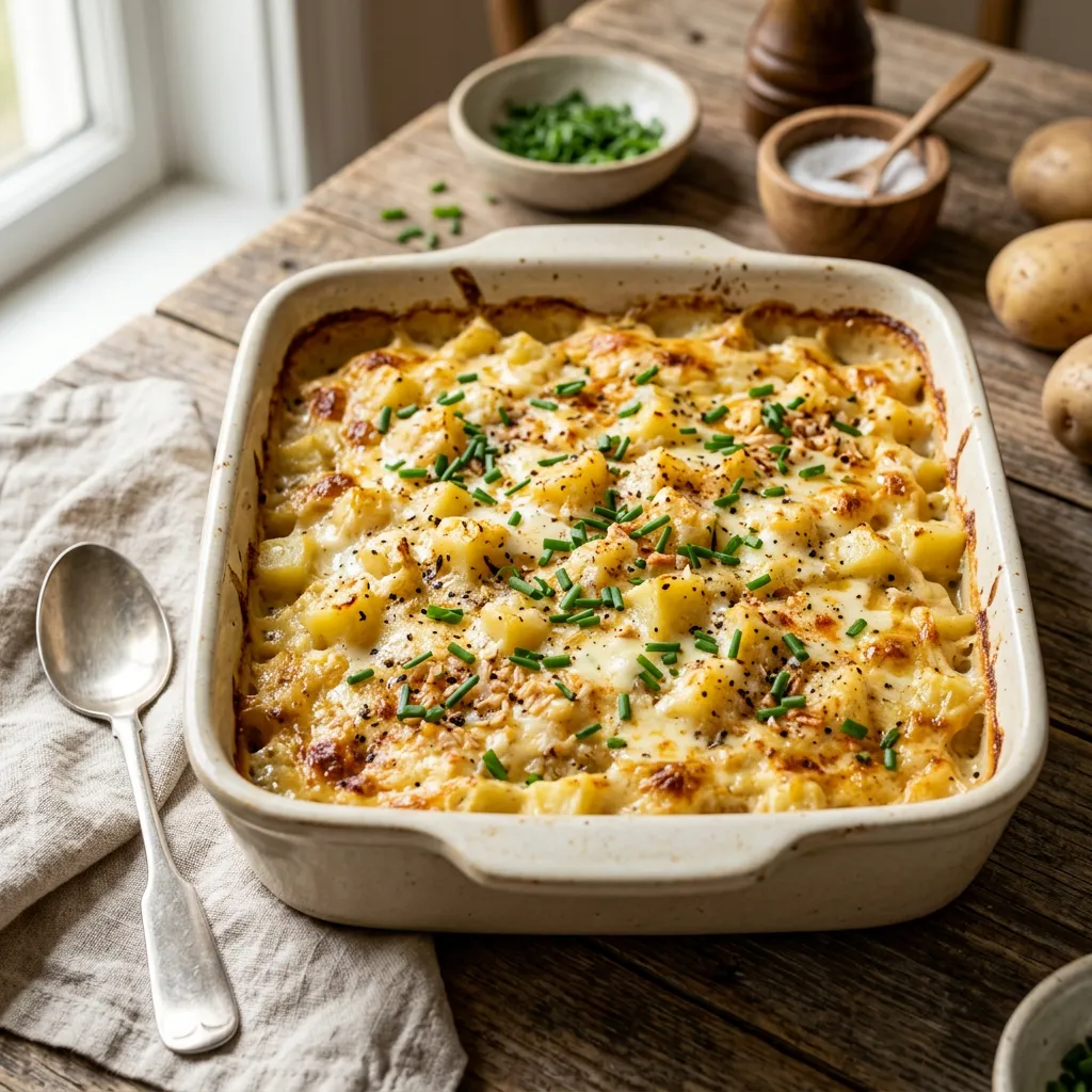 Easy Potato Casserole With Cream Cheese and Chives