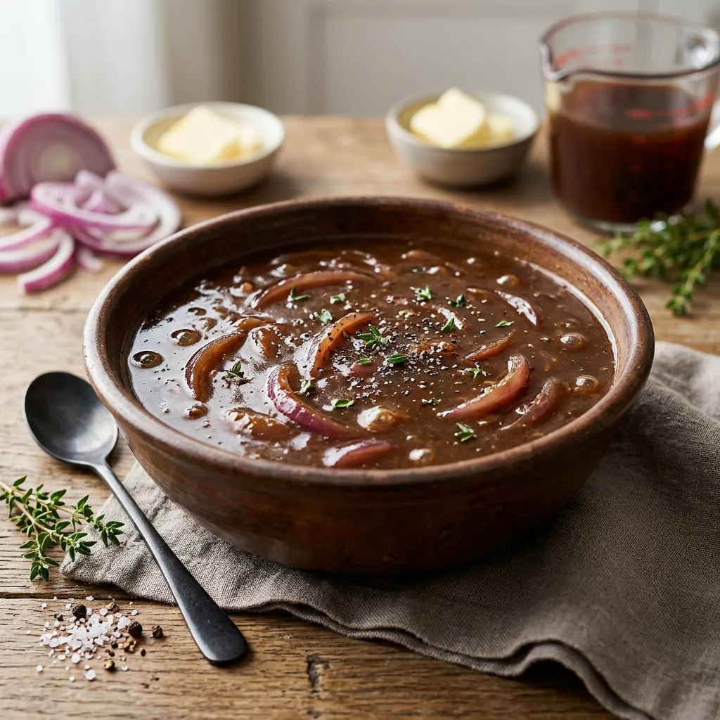 Easy Rich Onion Gravy