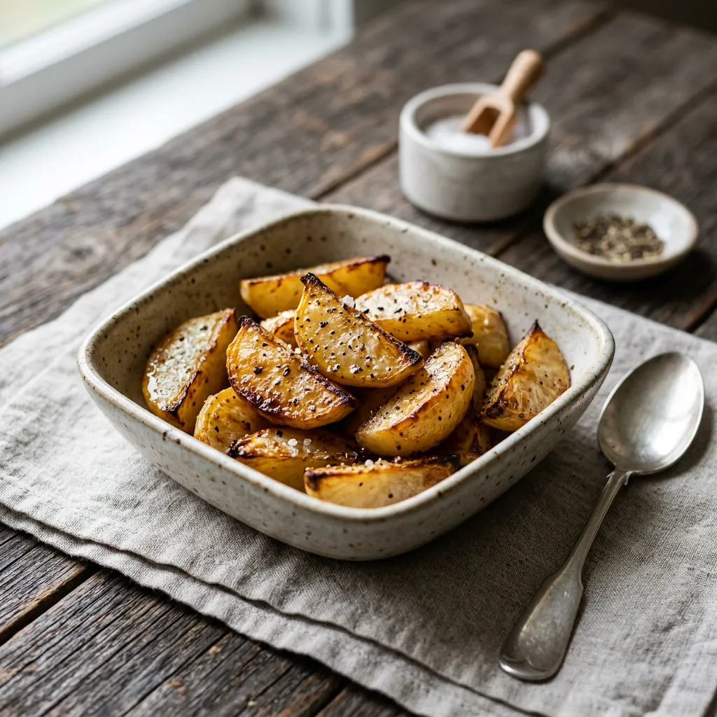 Finished Easy Roasted Turnips for a Flavorful Side Dish dish